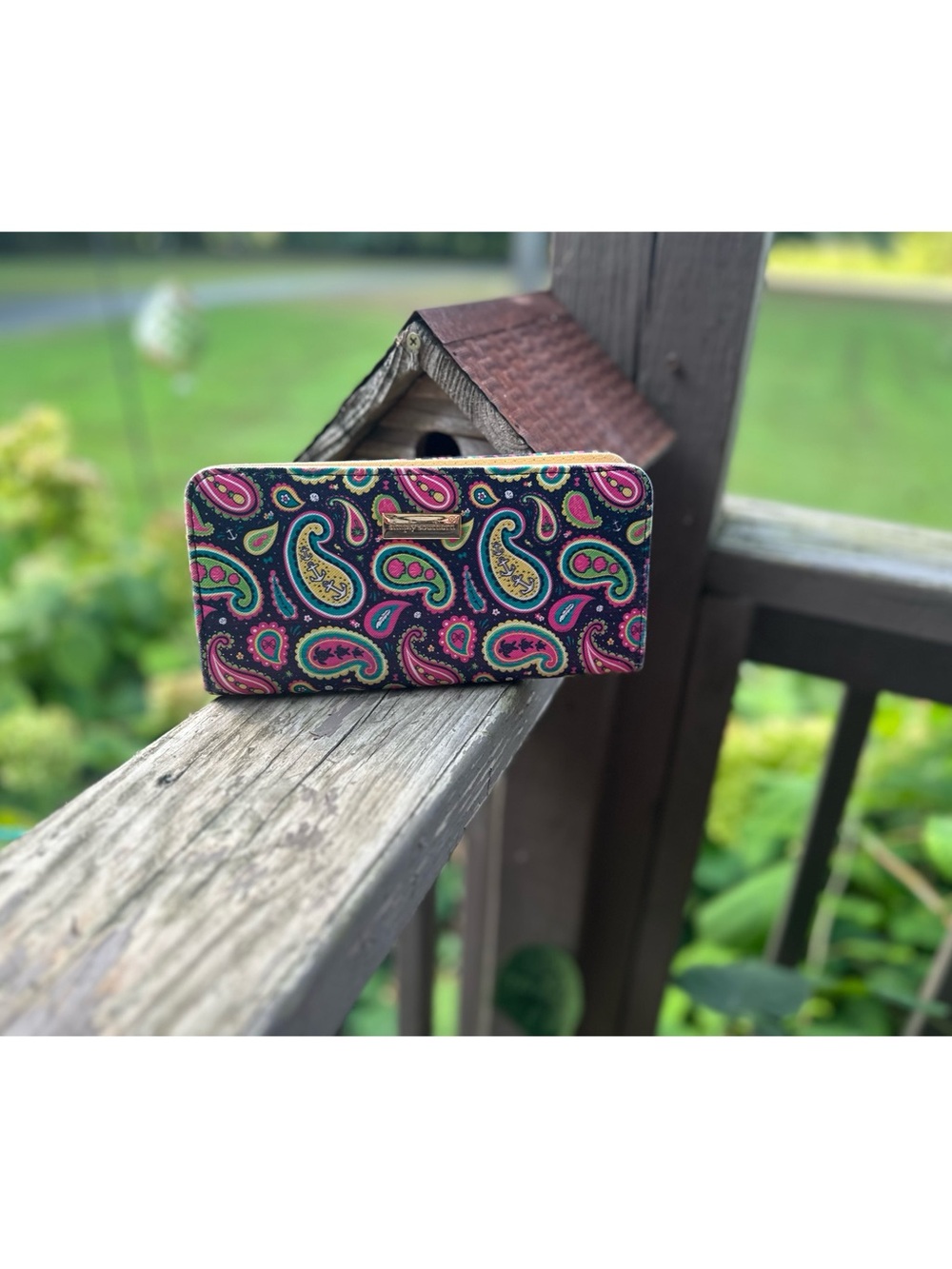 Simply Southern Turtle Paisley Zip Wallet